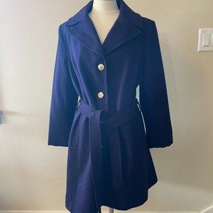 Dressy, Fancy Purple/Eggplant Michael Kors Wool Coat Size Large